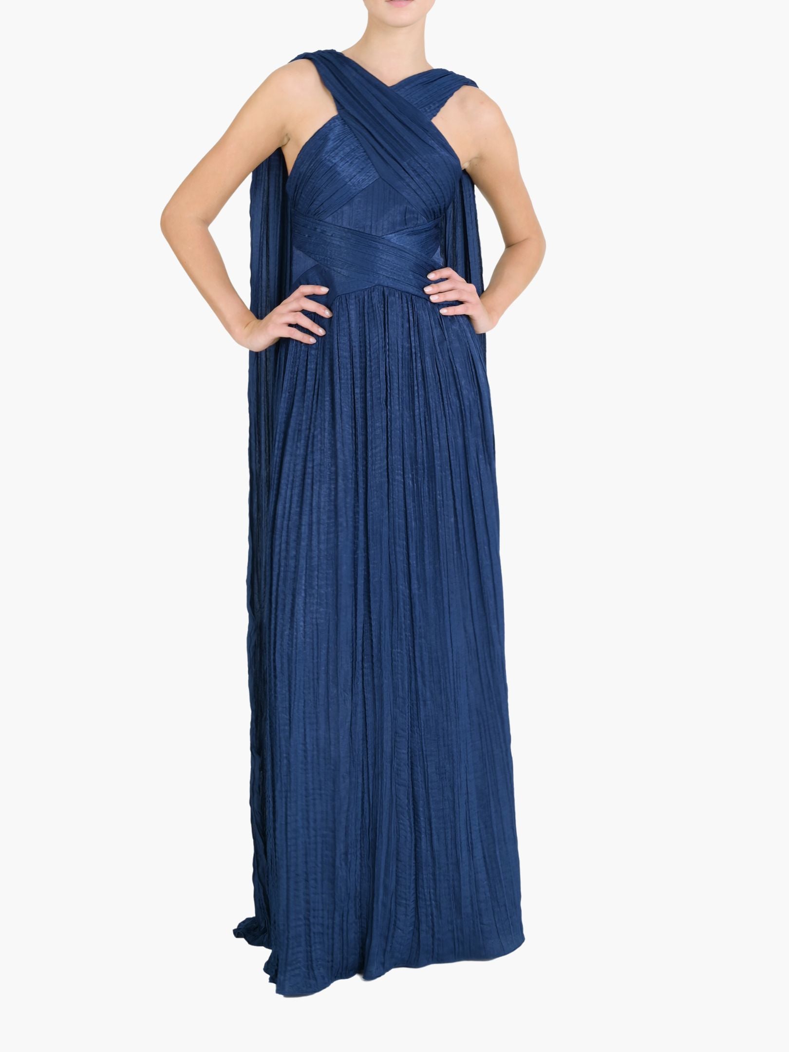 Marchesa Notte Crimped Satin Gown Marchesa Notte Crimped Satin Gown