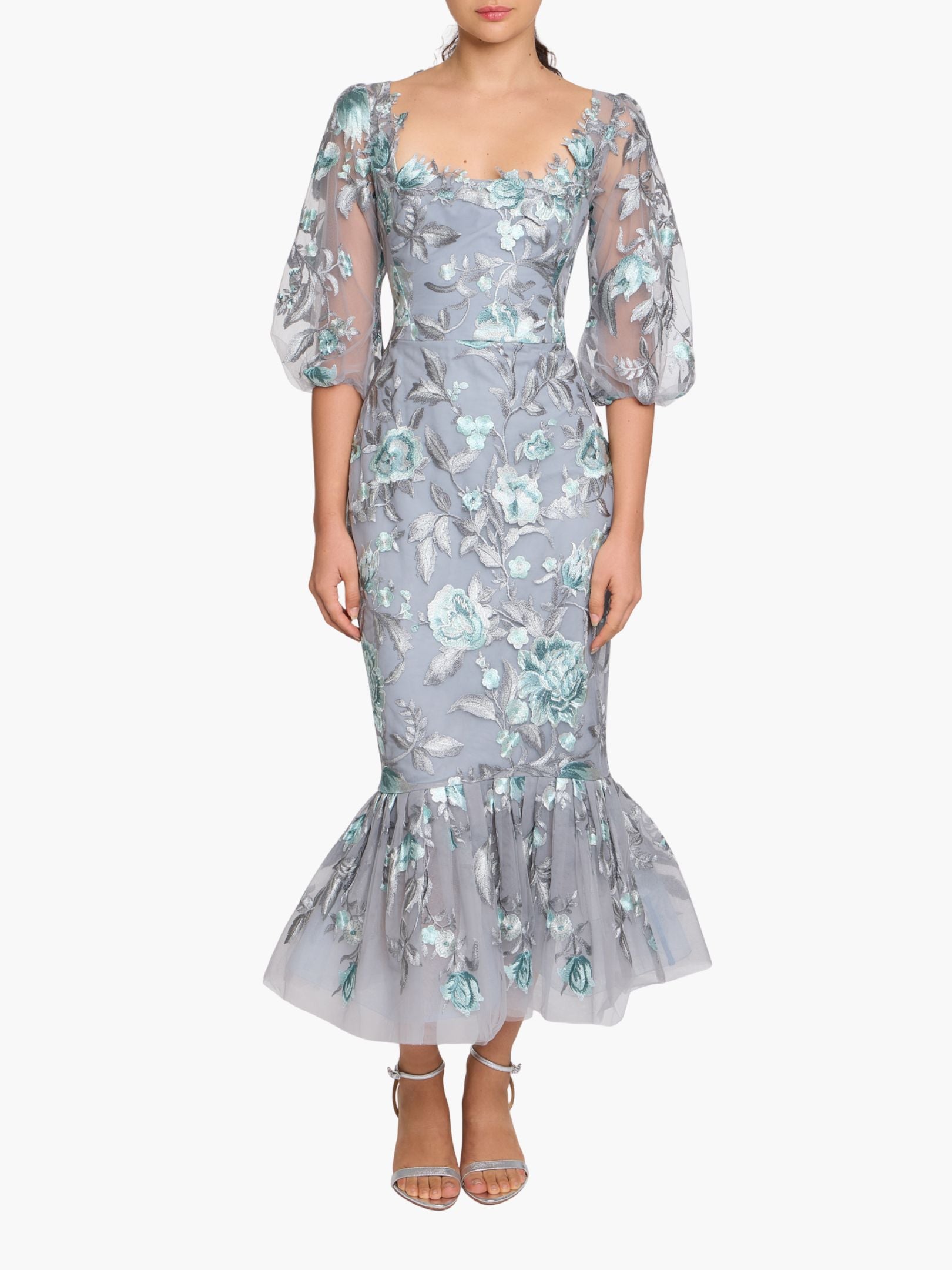 green emerald velvet dress Women's Plus Size Daisy Embroidered Smocked Dress – Rafaella