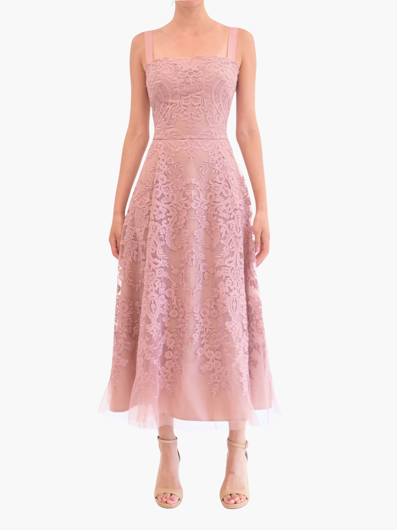 green emerald velvet dress Mirrored Lace Floral Midi Dress