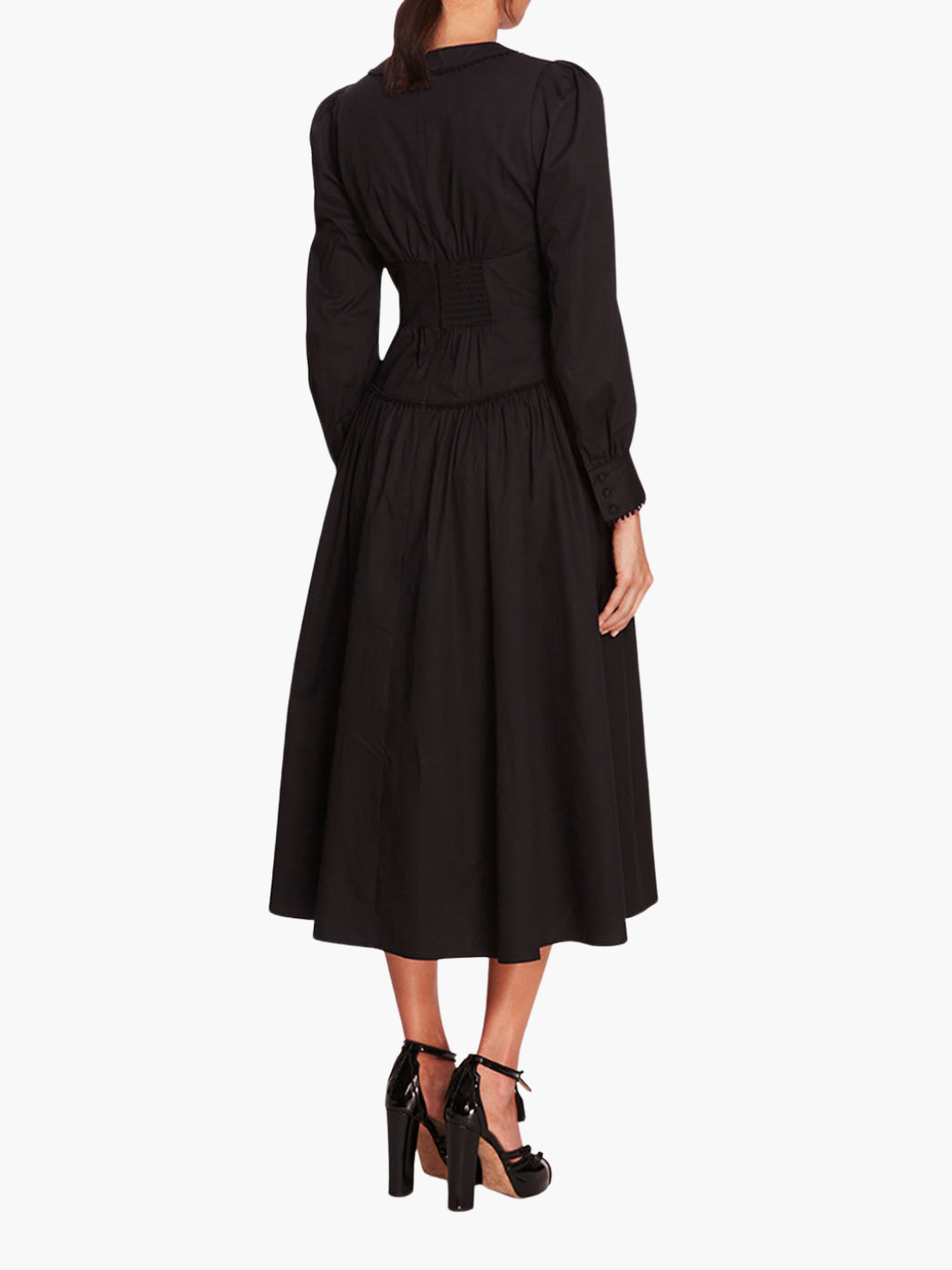 Tansy A-line Poplin Midi Dress