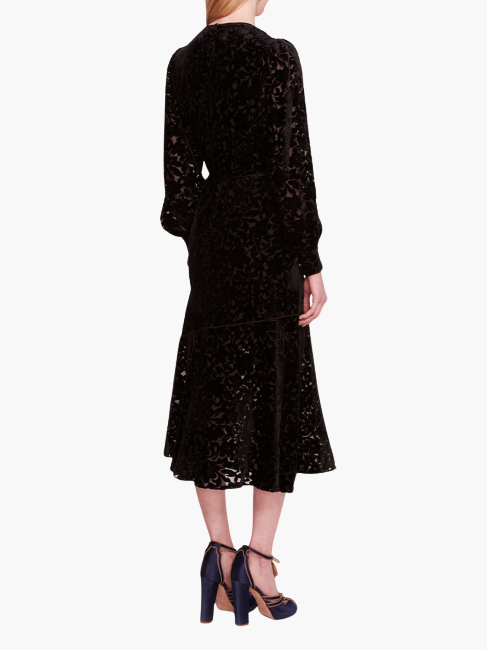 Velvet Burnout Midi Dress