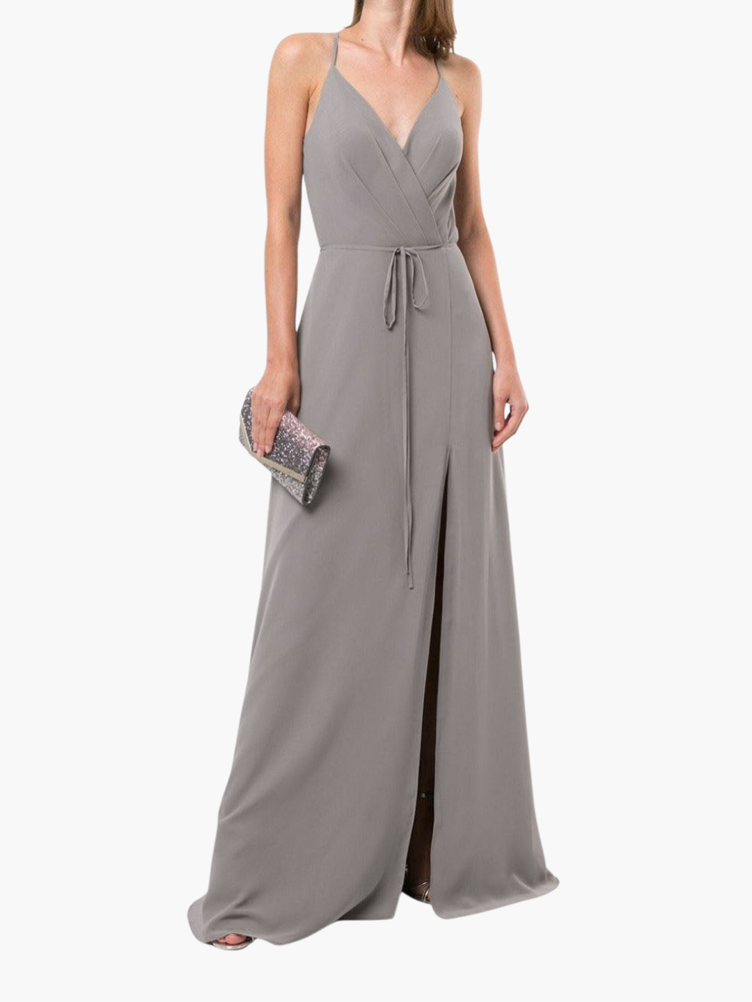 Sessa V-Neck Drape Gown