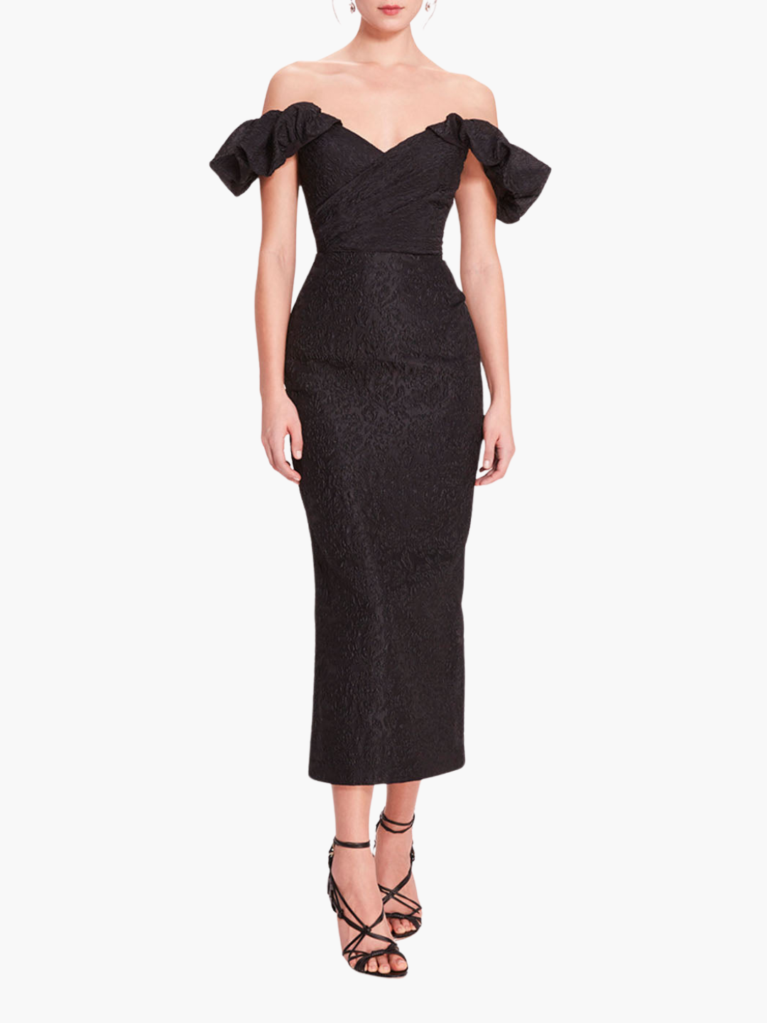 Cloque Midi Dress