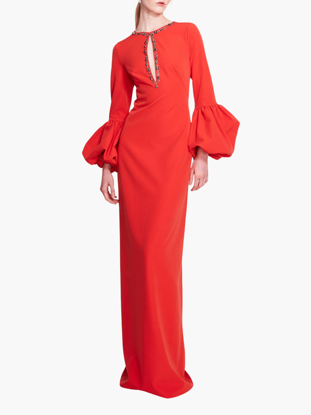 Puffed Sleeve Column Gown | Marchesa Puffed Sleeve Column Gown | Marchesa