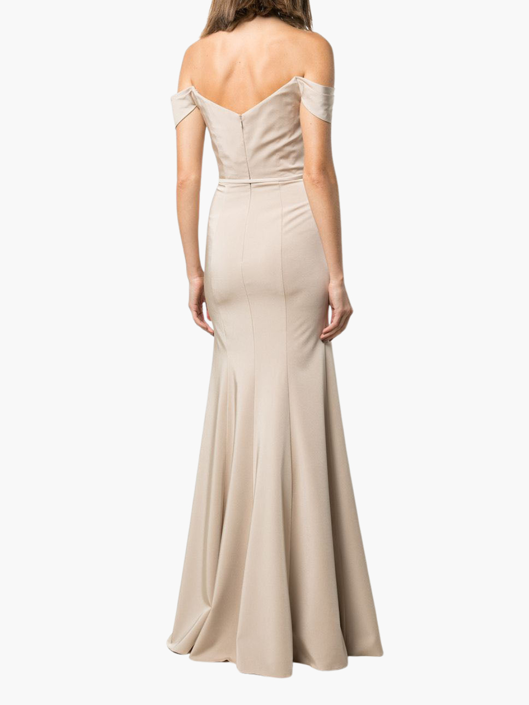 Rimindi Off Shoulder Draped Gown