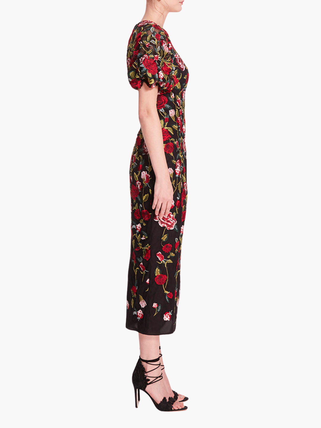 Roses Tulle Midi Dress