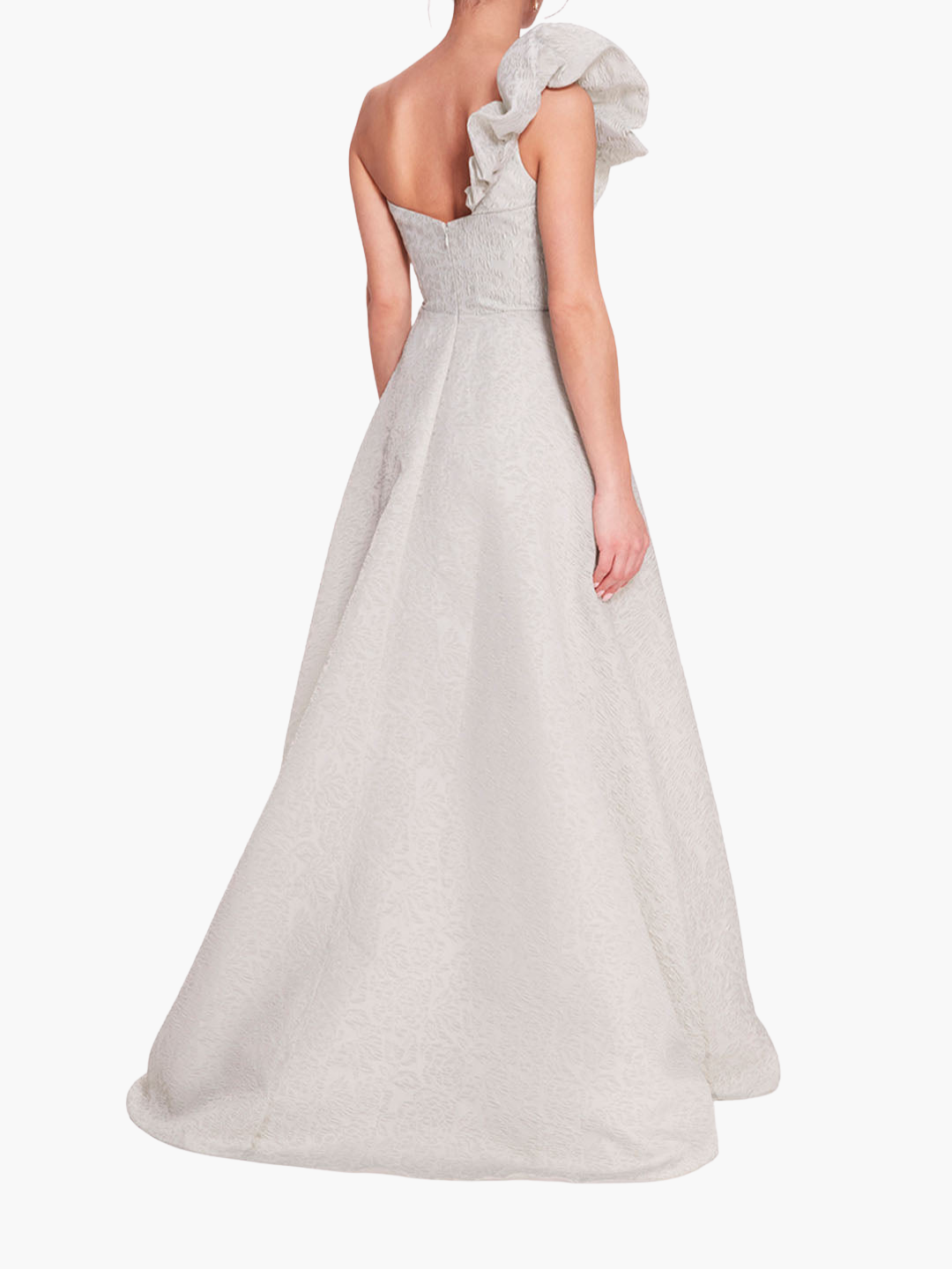 Cloque Draped Gown