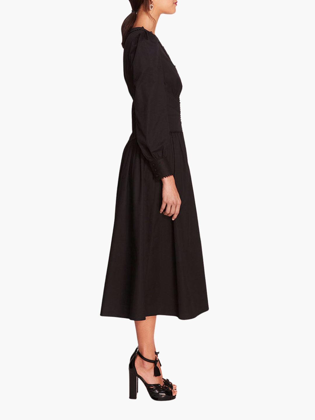 Tansy A-line Poplin Midi Dress