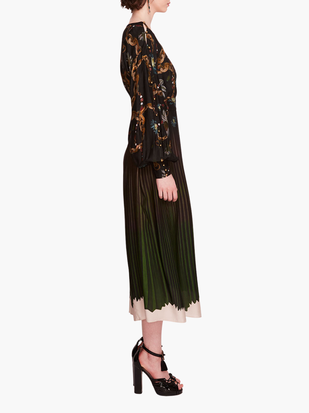 Viscose Georgette Billow Midi Dress