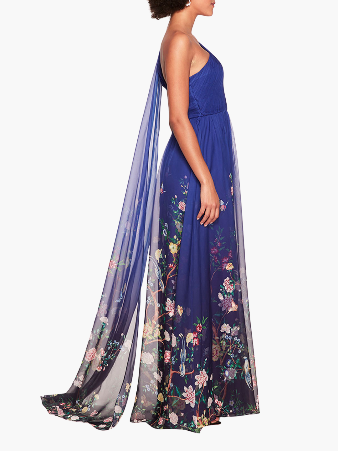 Flowering One Shoulder Gown