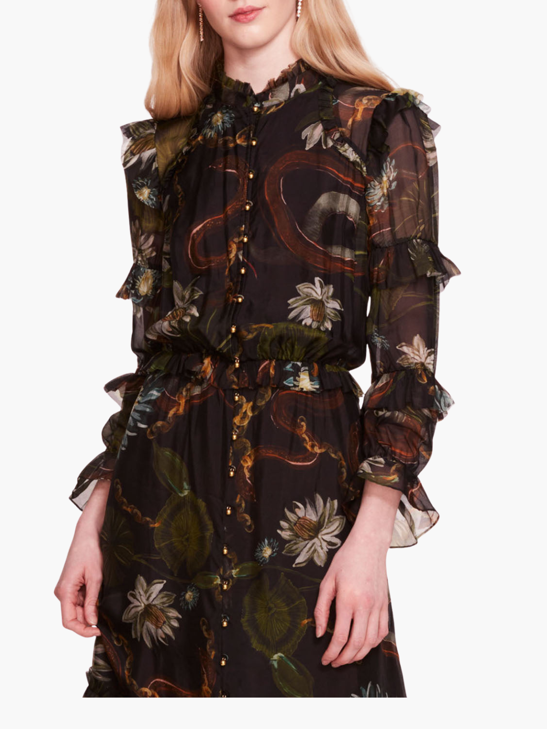 Silk Lily Midi Dress