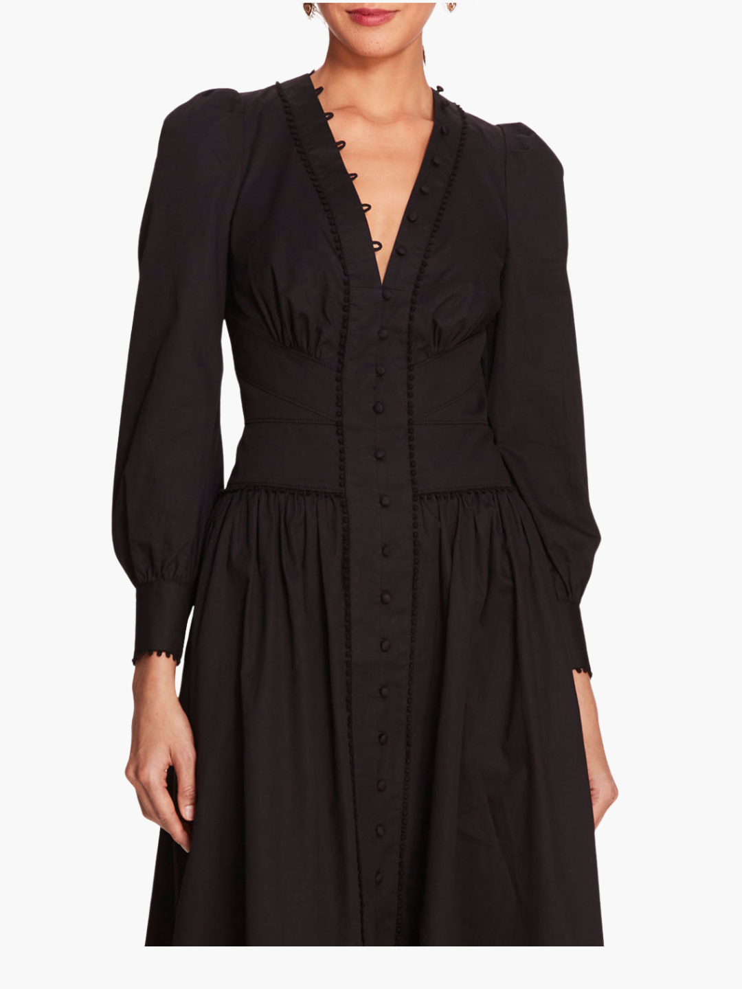 Tansy A-line Poplin Midi Dress