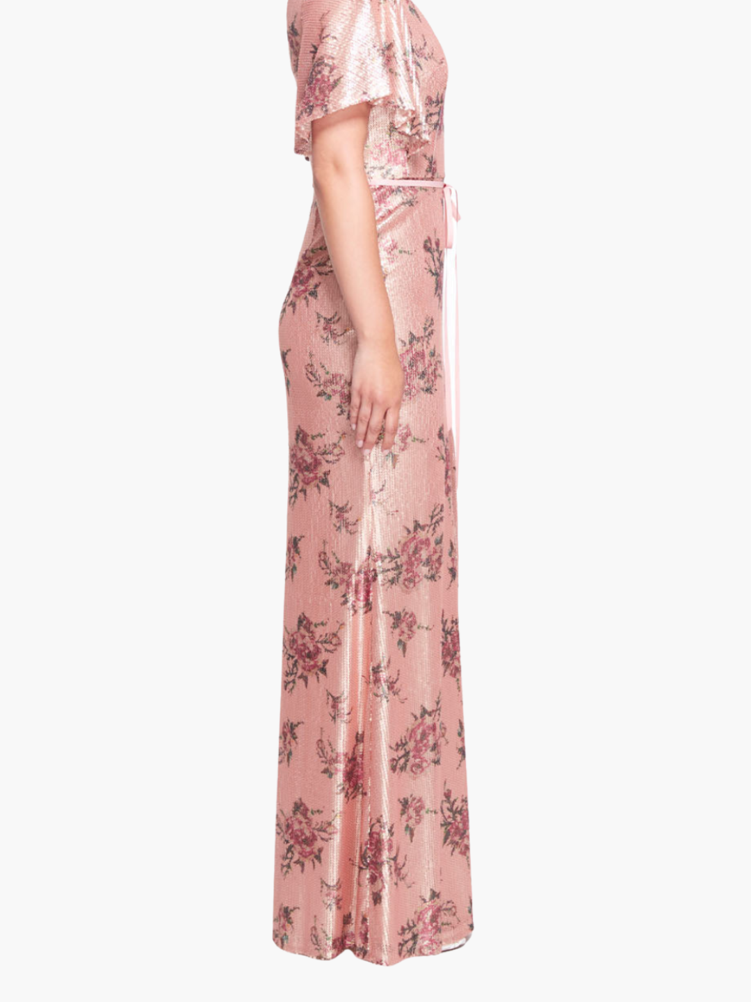 Lucca A-Line Flutter Sleeve Gown