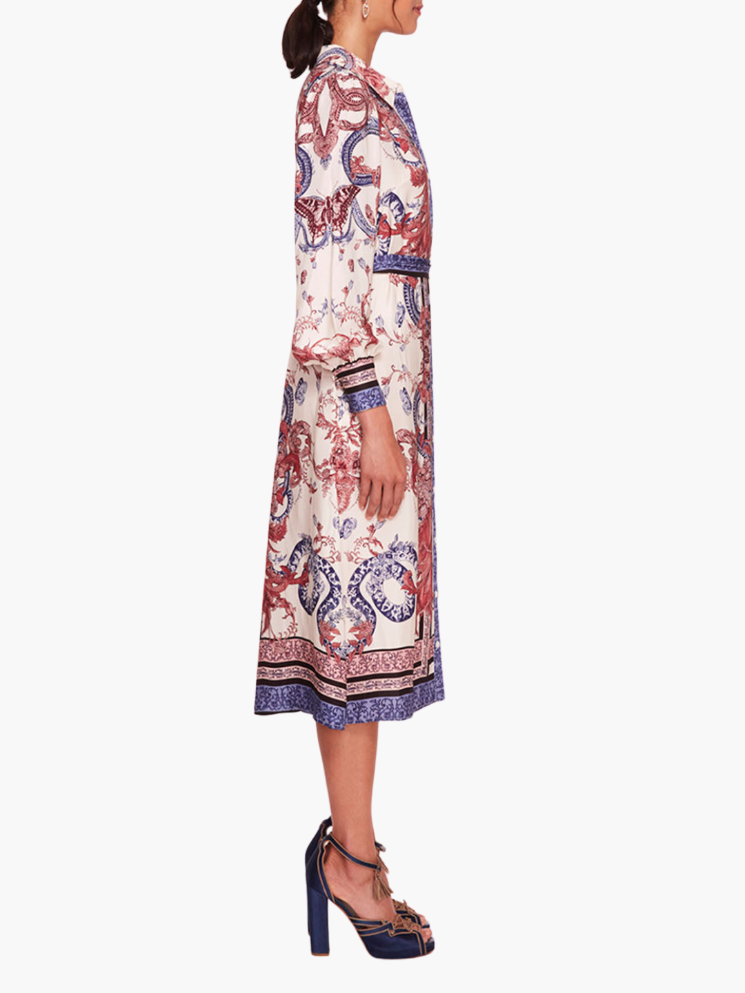Zea Long Sleeve Midi Shirtdress