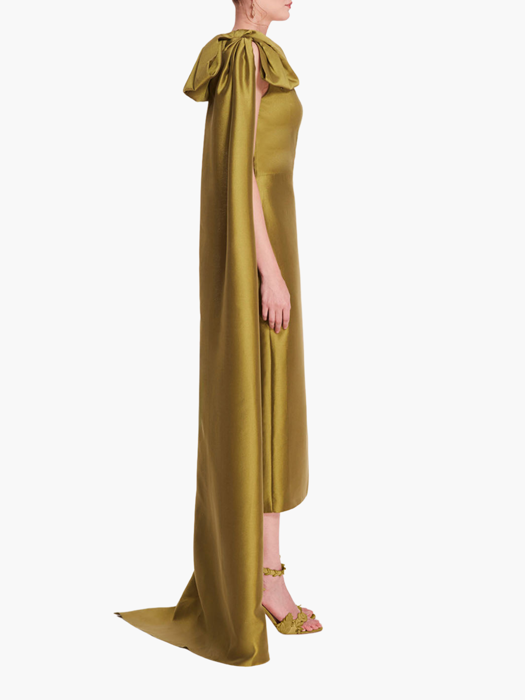 Silk Mikado Midi Dress