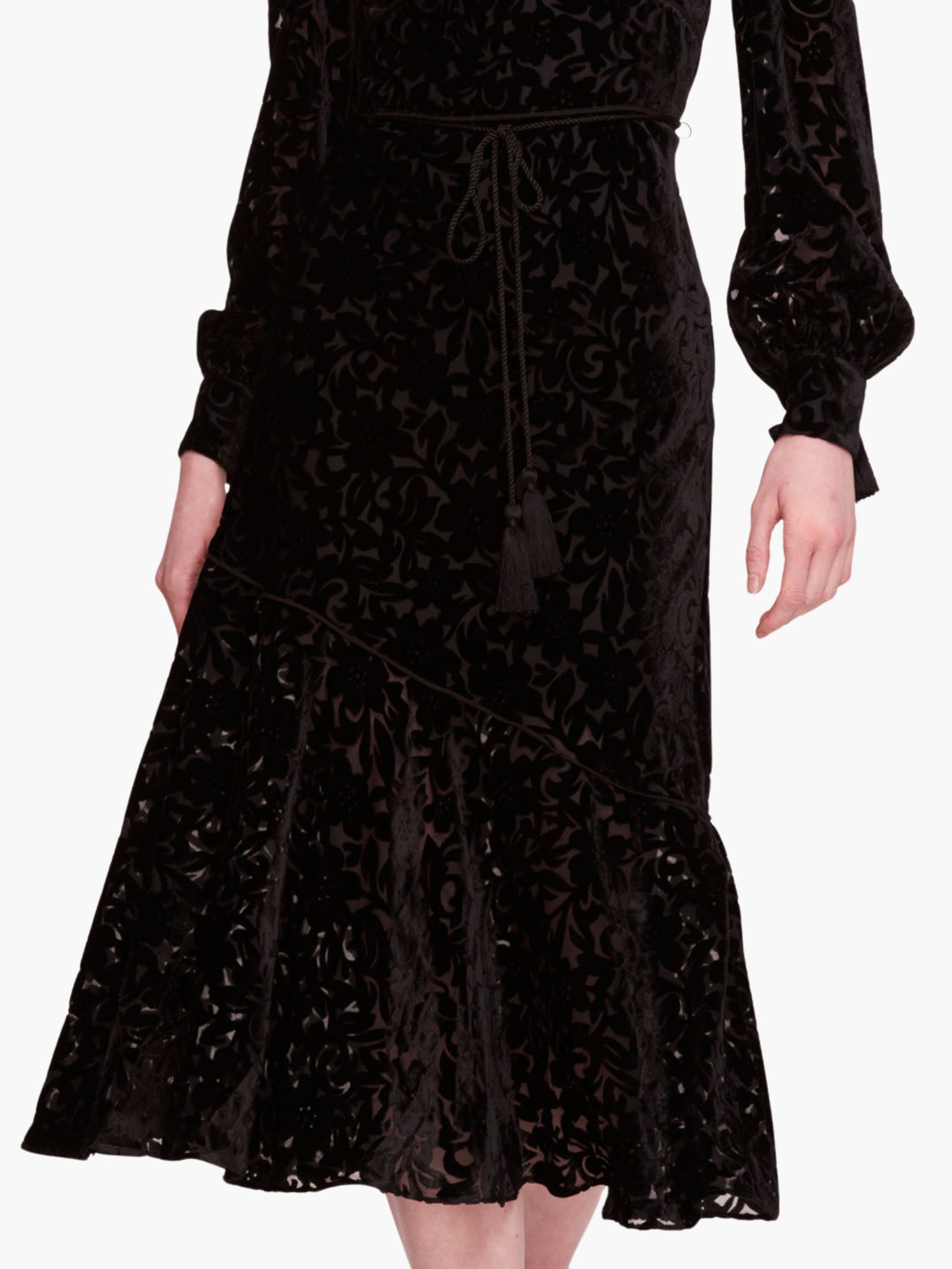 Velvet Burnout Midi Dress