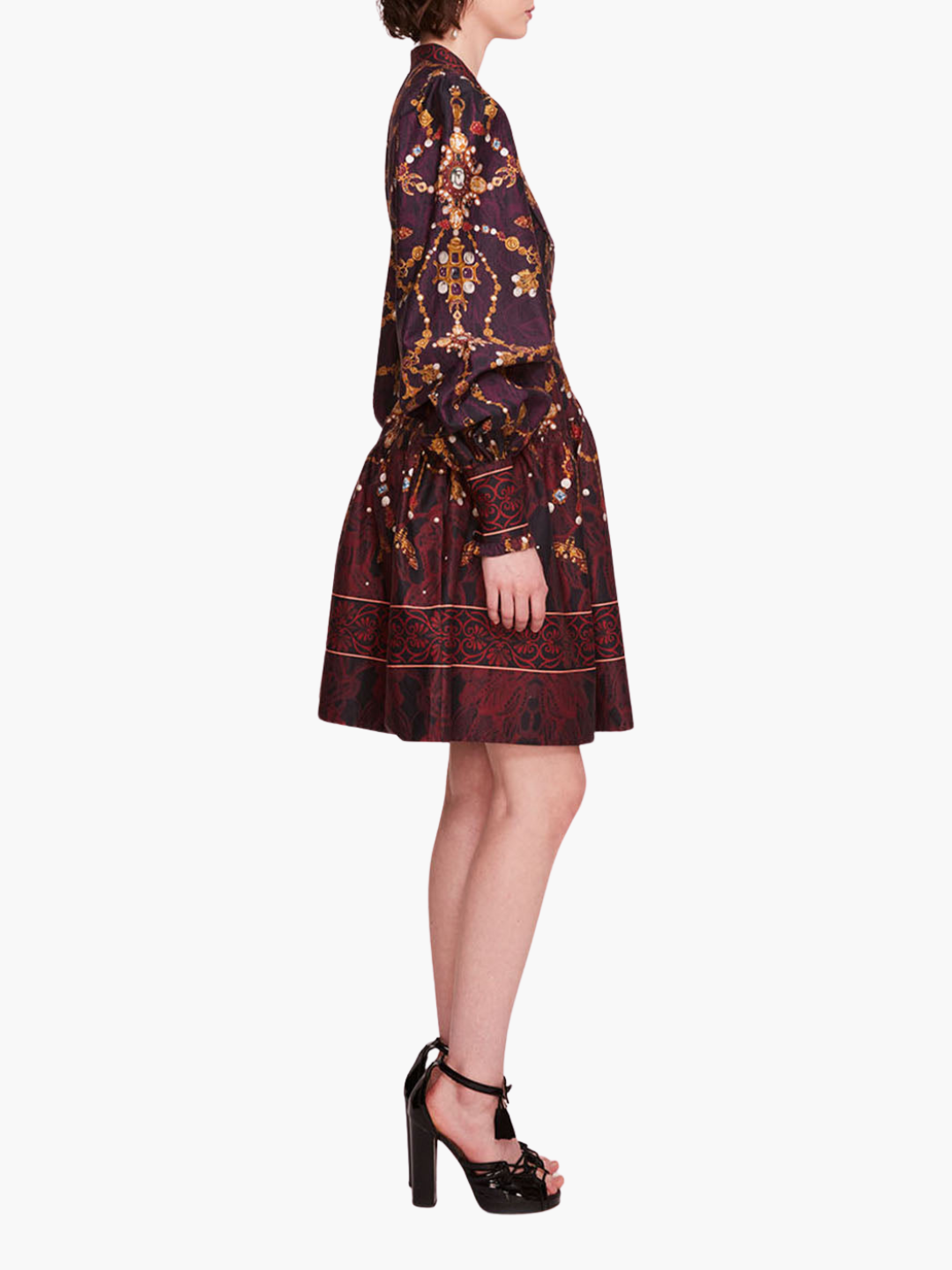 Printed Poplin Mini Dress