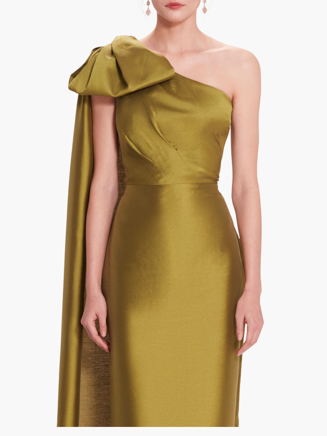 Silk Mikado Midi Dress