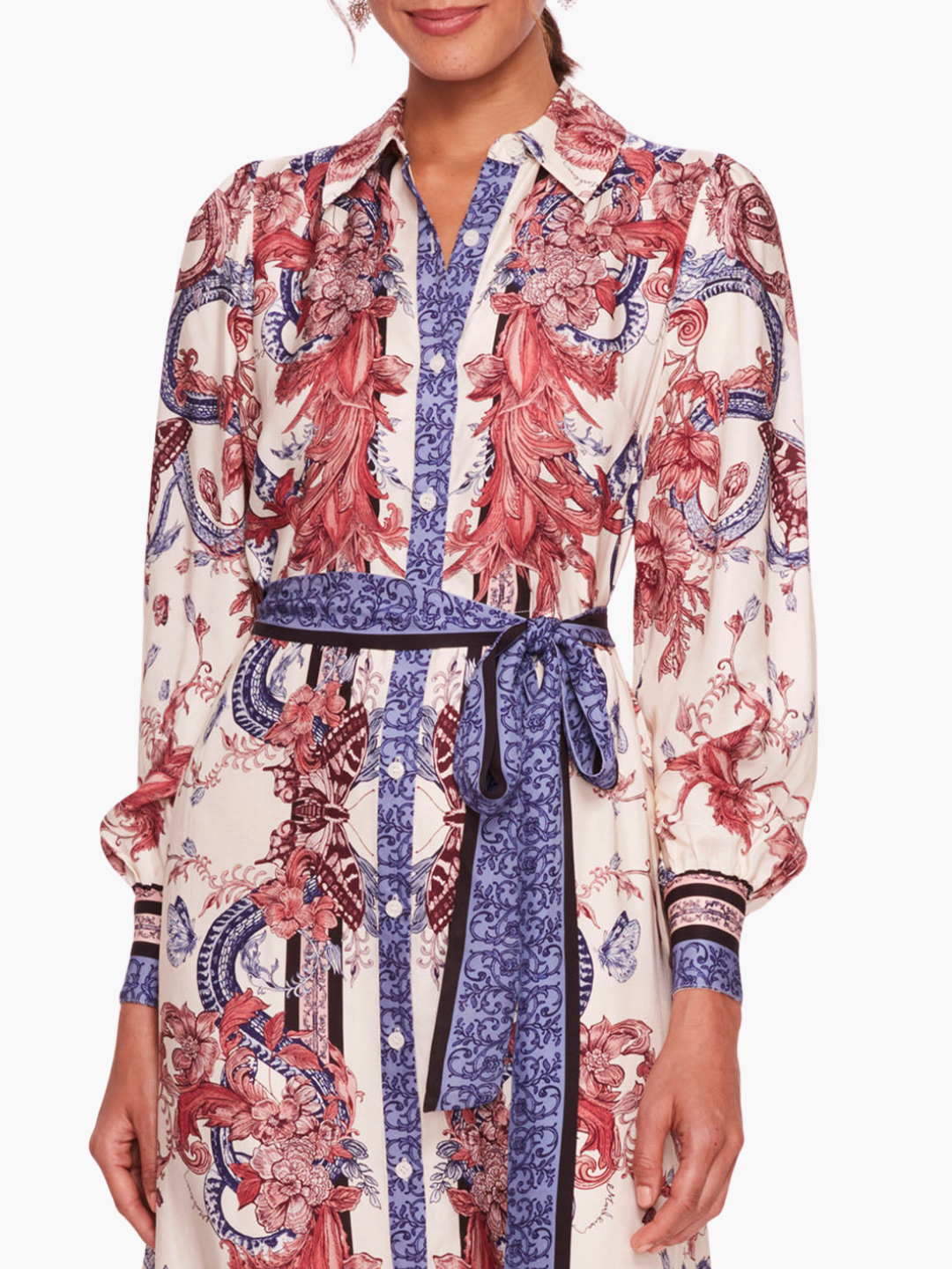 Zea Long Sleeve Midi Shirtdress