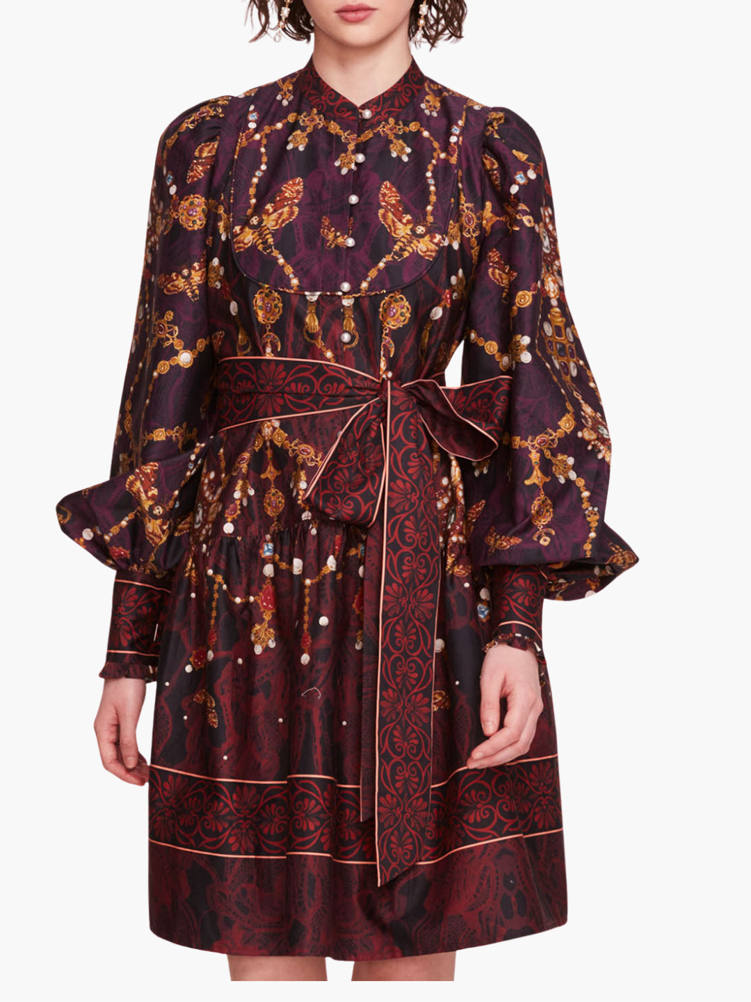 Printed Poplin Mini Dress