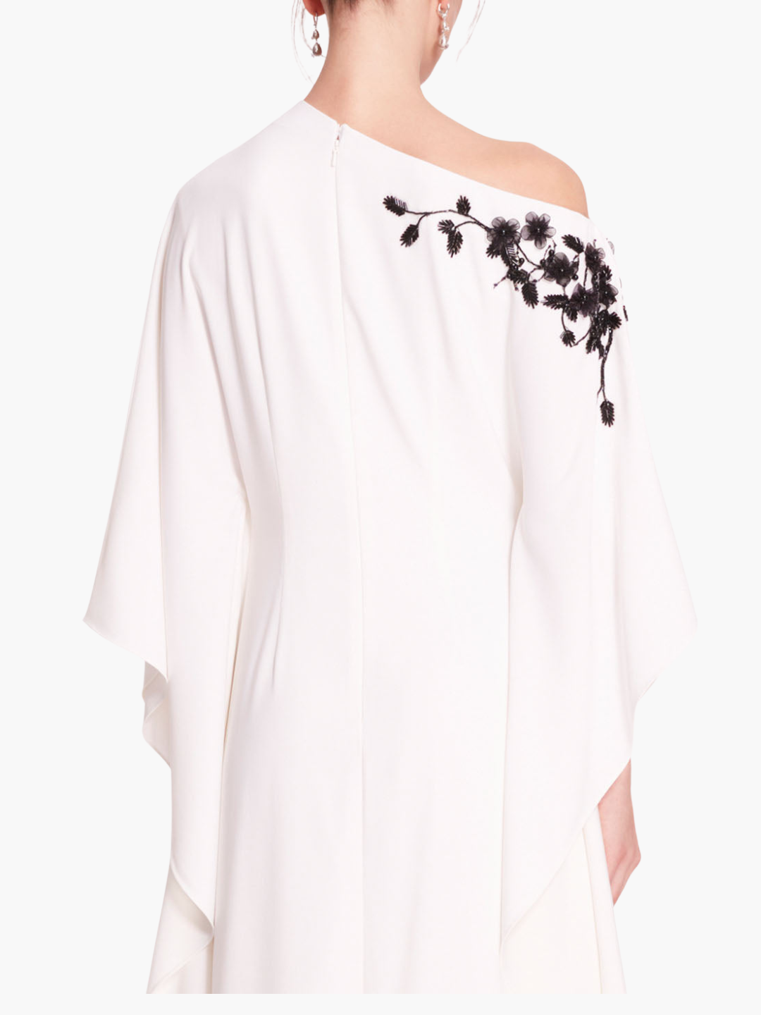 Embroidered Draped Kaftan Gown
