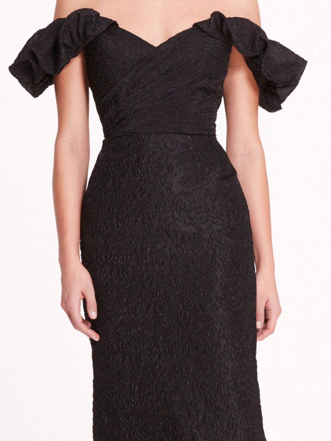 Cloque Midi Dress