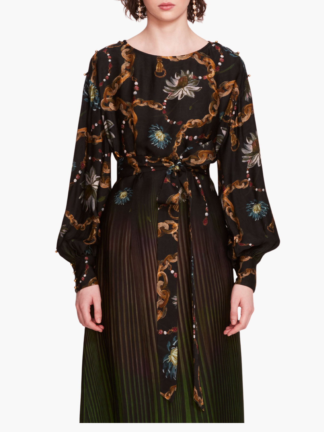 Viscose Georgette Billow Midi Dress