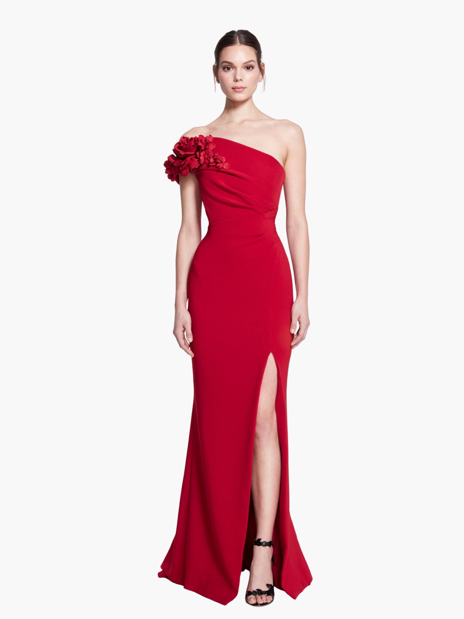 Couture One Shoulder Column Gown