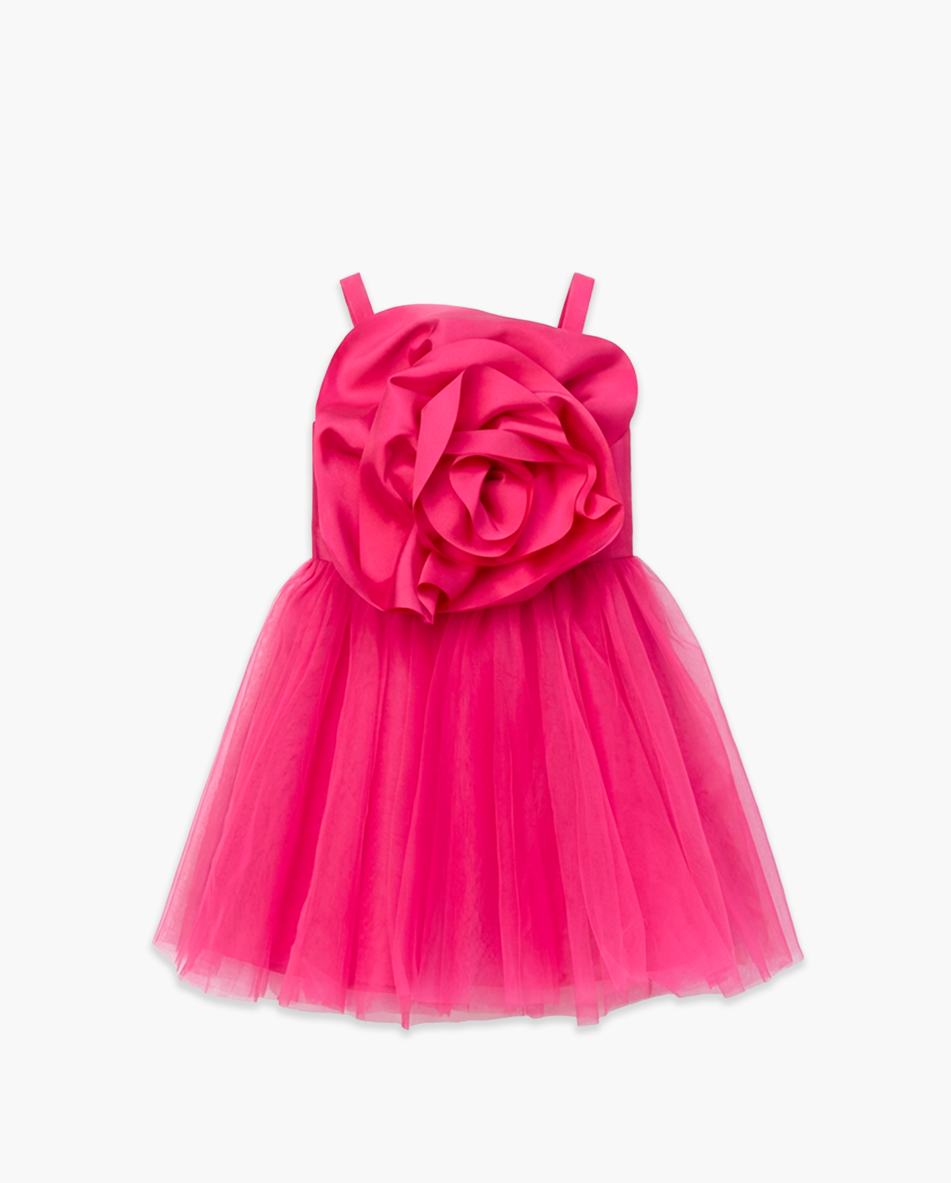Girls | Oversized Rosette Fit And Flare Dress - Marchesa Mini x Gymboree in Pink | Size 8 | 100% Polyester Girls | Oversized Rosette Fit And Flare Dress - Marchesa Mini x Gymboree in Pink | Size 8 | 100% Polyester