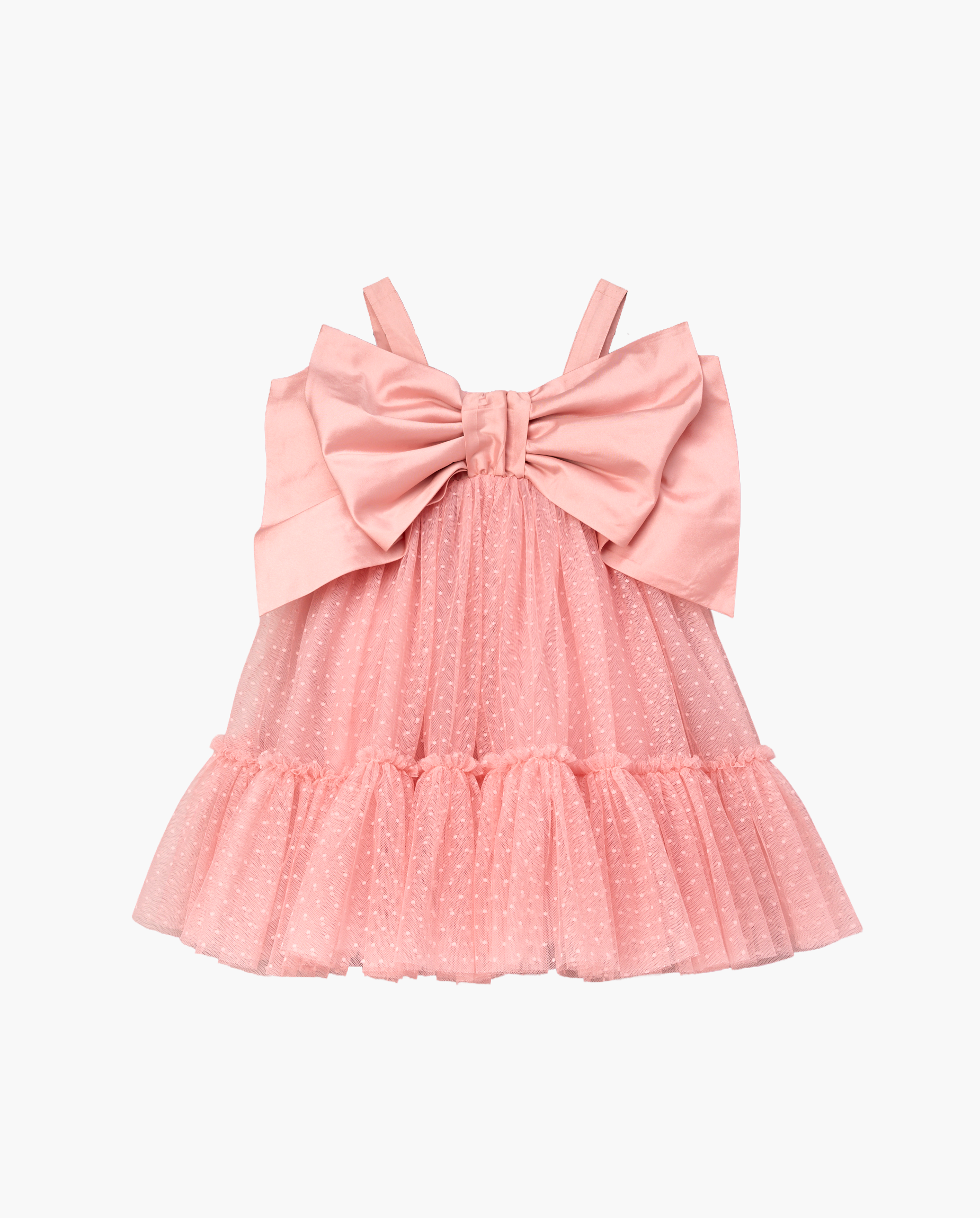 Girls | Oversized Bow Fit And Flare Dress - Marchesa Mini x Gymboree in Pink | Size 8 | 100% Polyester Girls | Oversized Bow Fit And Flare Dress - Marchesa Mini x Gymboree in Pink | Size 8 | 100% Polyester