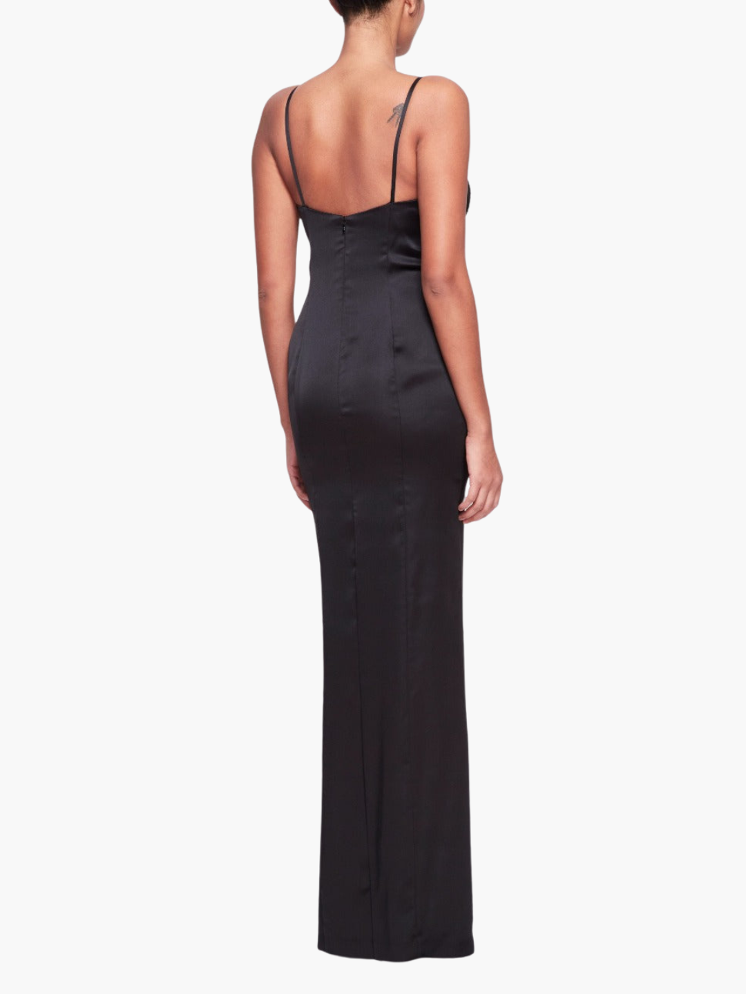 Beaded Charmeuse Column Gown