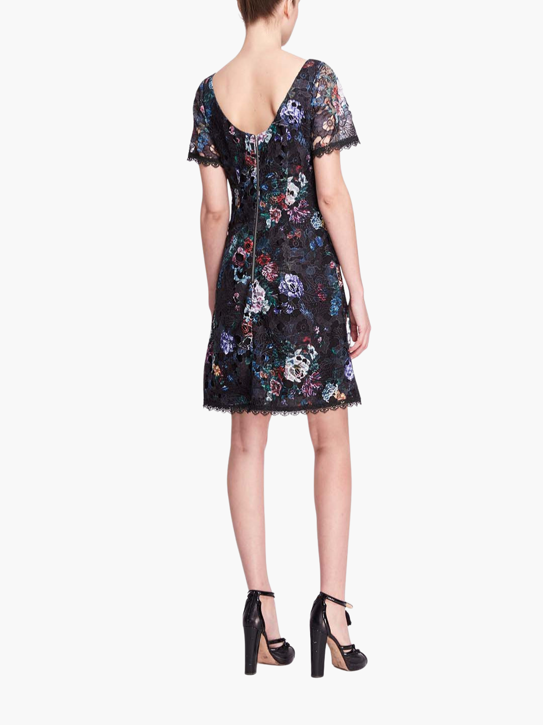 A-Line Floral Lace Mini Dress