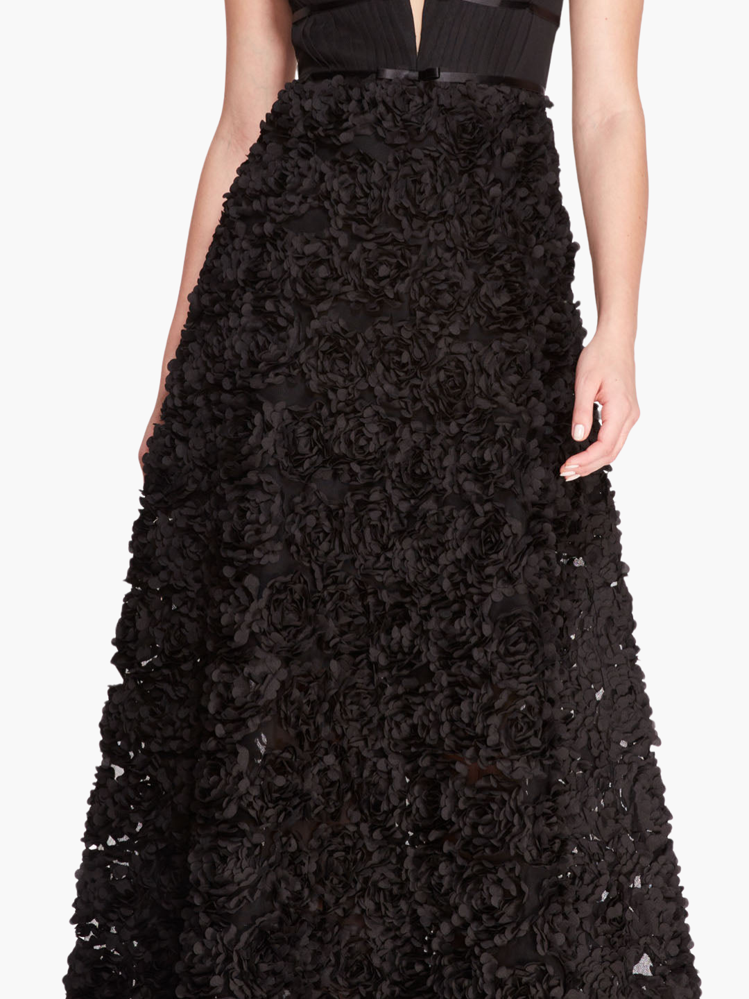 Plunging V-Neck Ball Gown