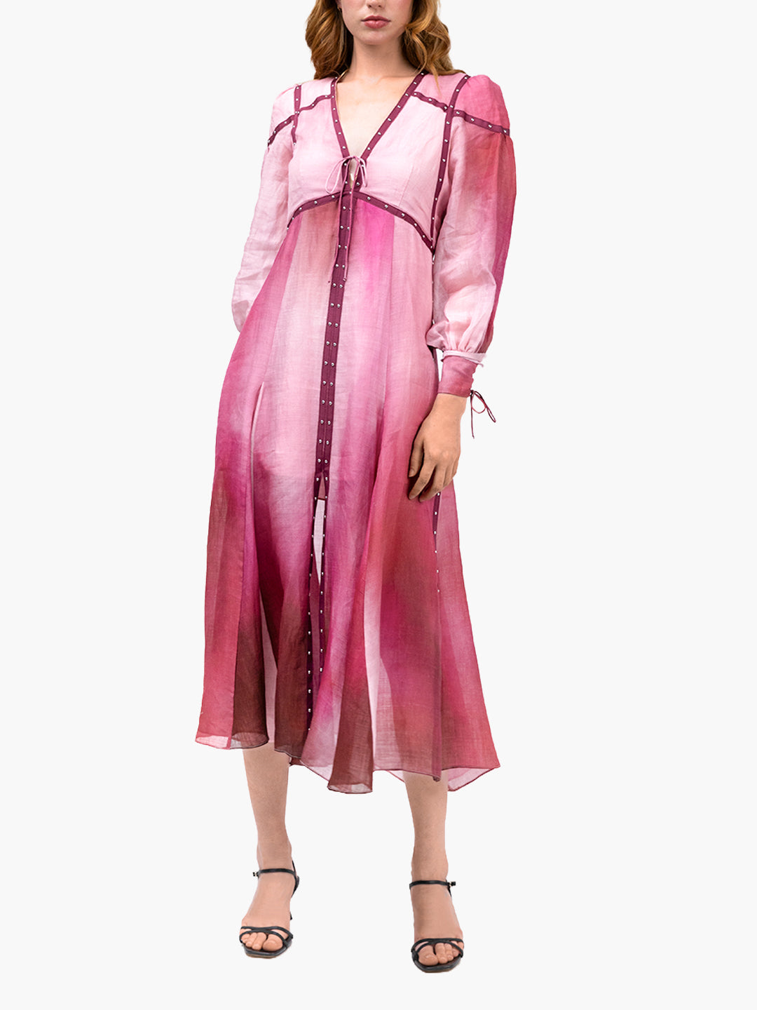 Studded Ombre Midi Dress