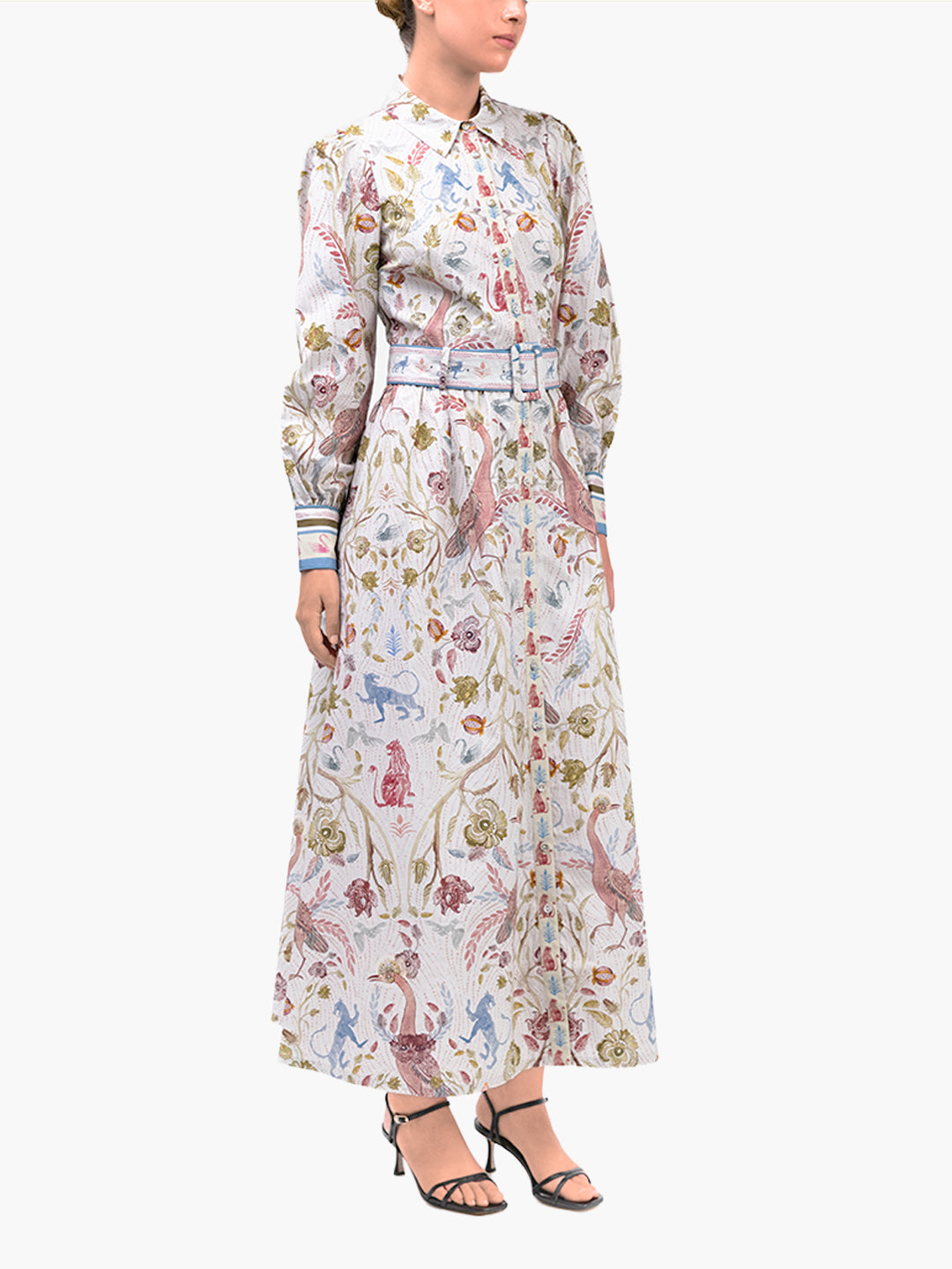 Cotton Poplin Collared Maxi Dress