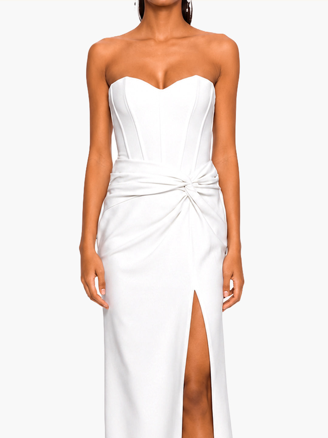 Twist Crepe Column Gown