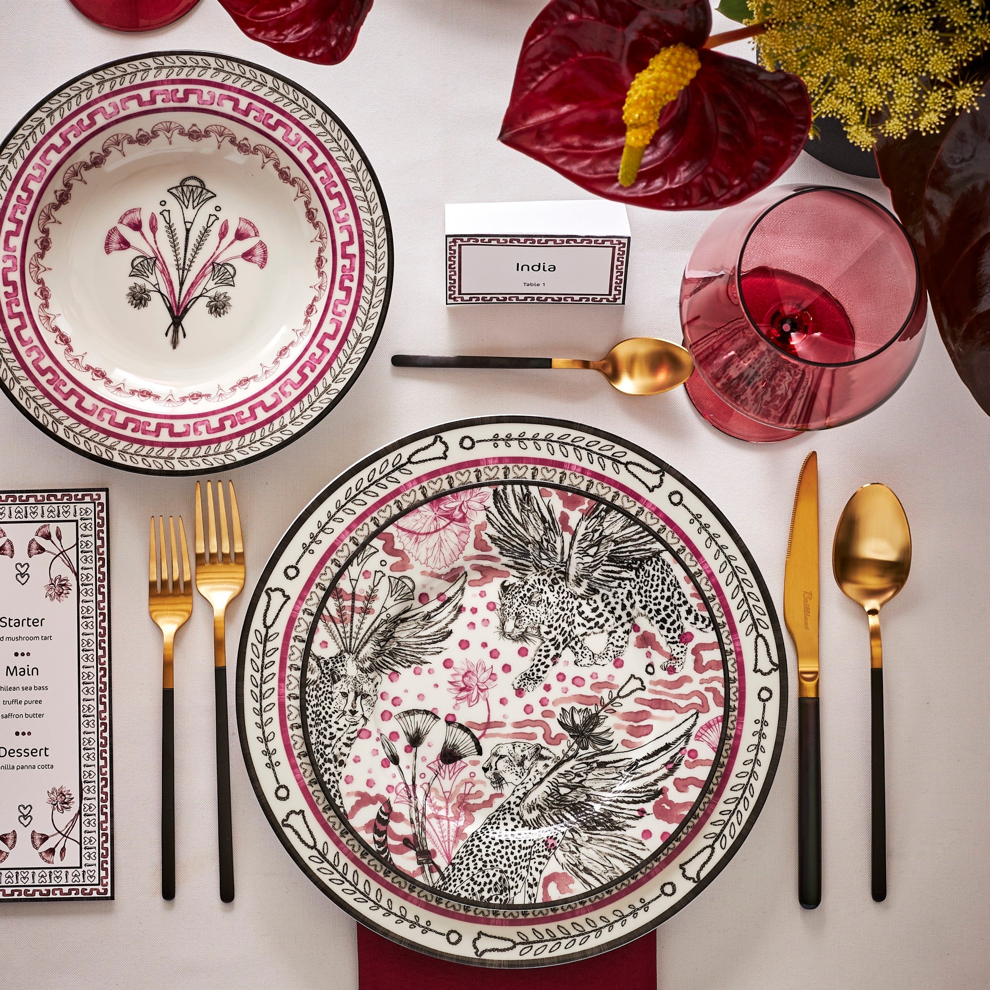 Serengeti Porcelain Pasta Bowl Set
