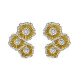 Halo Flower Yellow Gold Earrings | Marchesa