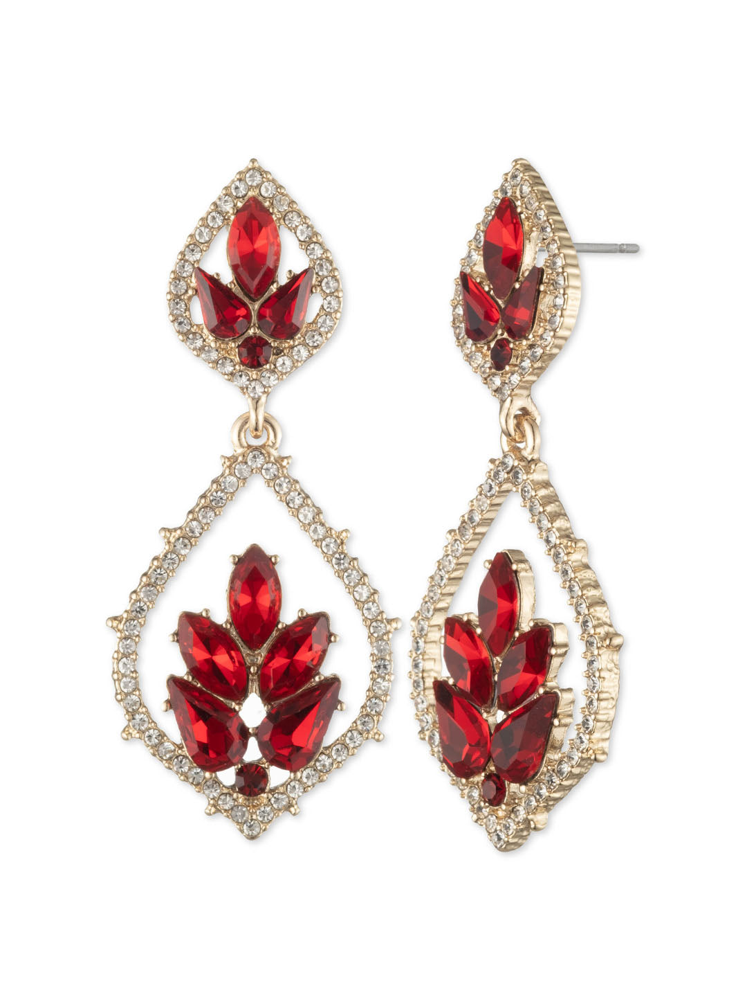 Poised Red Large Drop Earring | Marchesa