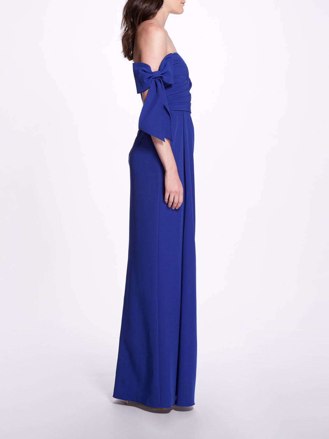 Off Shoulder Bow Sleeve Gown | Marchesa