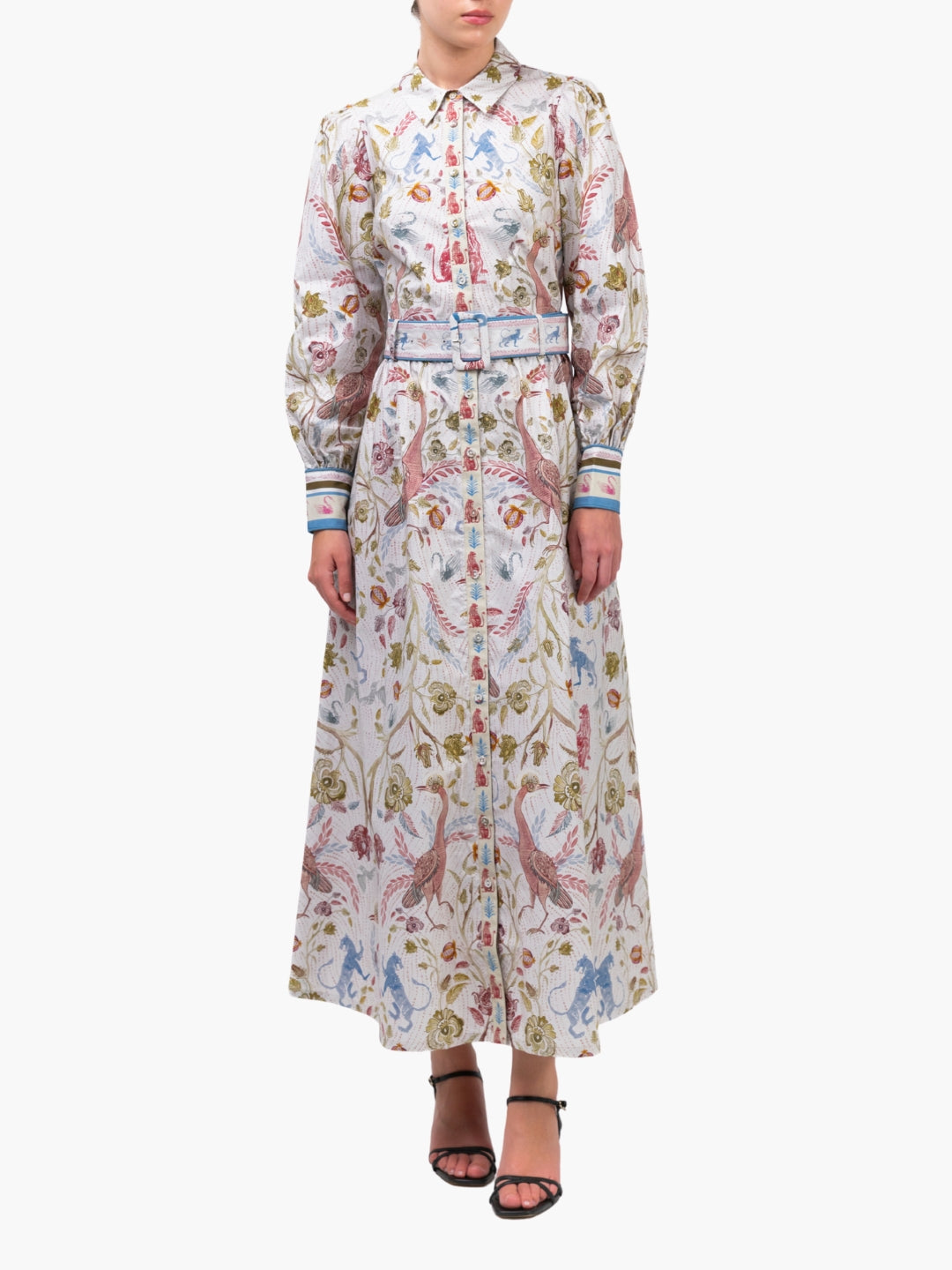 Cotton Poplin Collared Maxi Dress