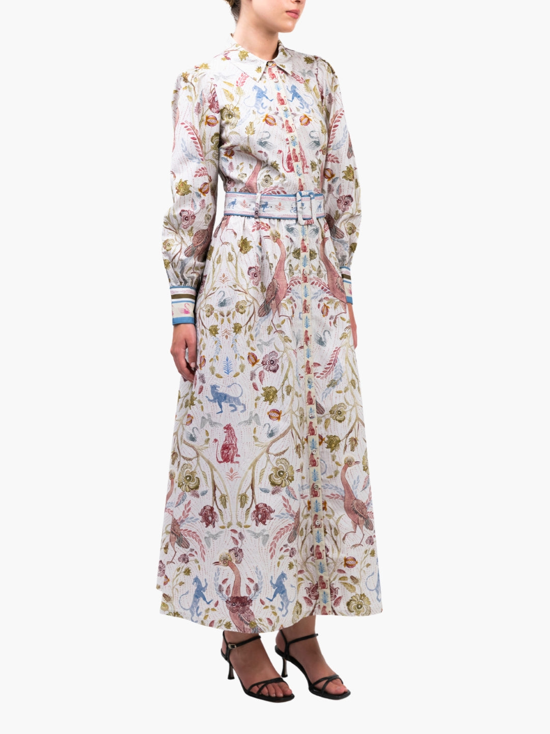 Cotton Poplin Collared Maxi Dress