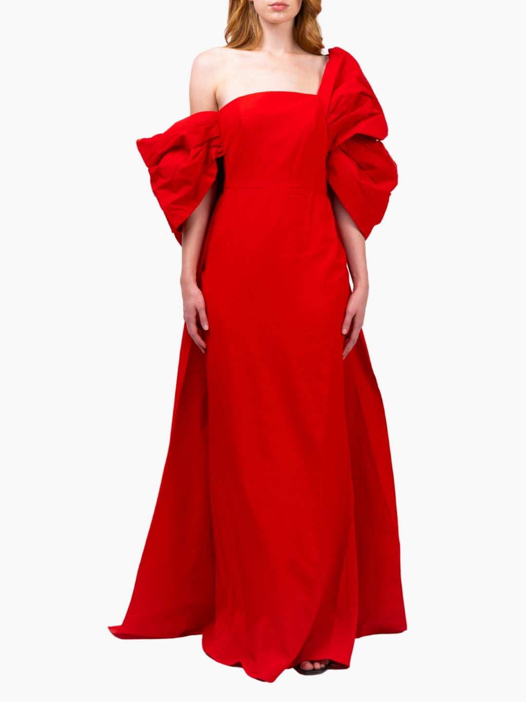 Taffeta Sleeve Column Gown