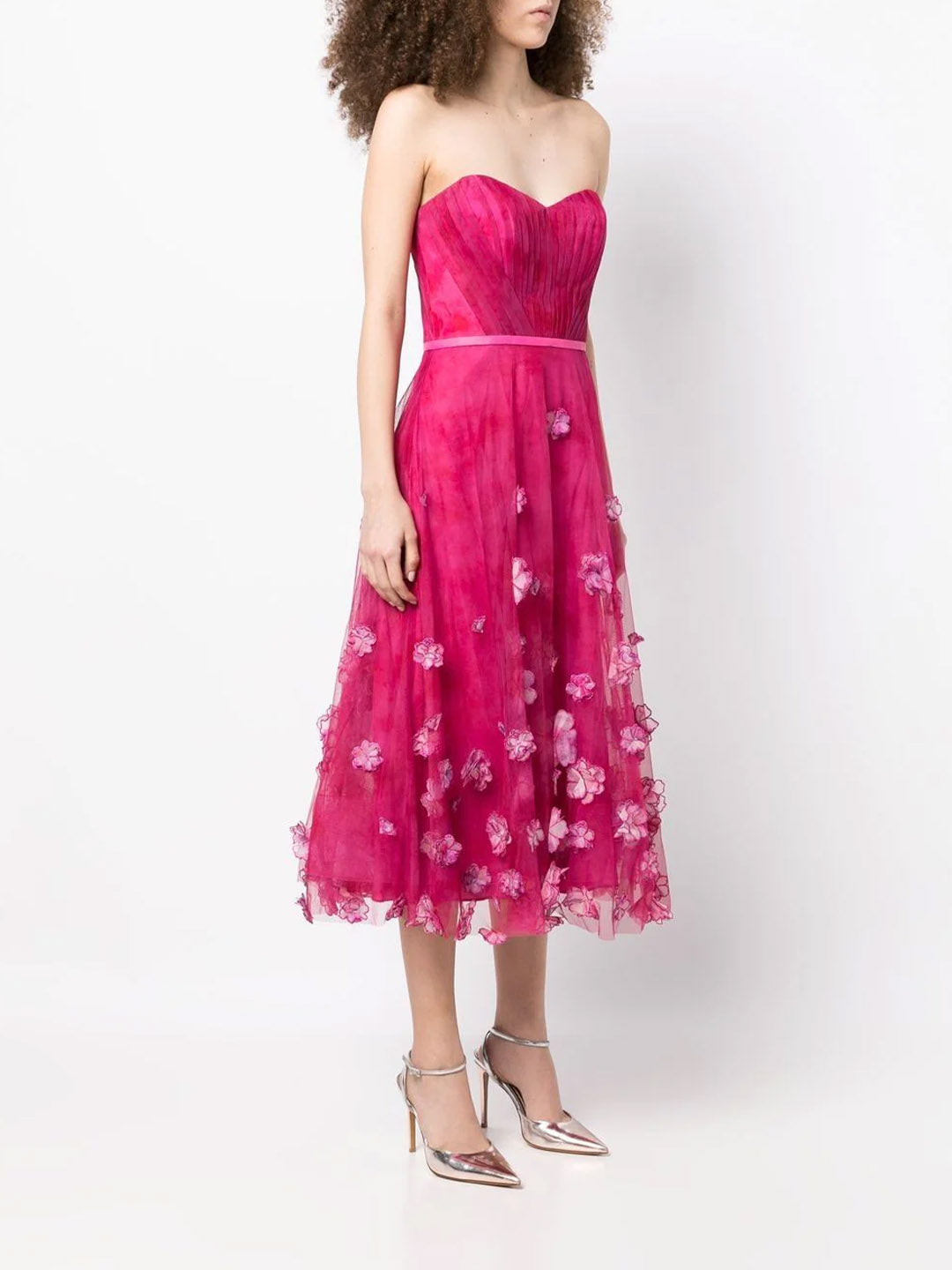 Strapless Draped Ombre Gown | Marchesa