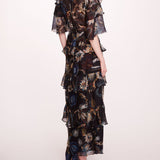 Silk Lily Flutter Dress | Marchesa