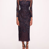 Winged Symphony Midi Dress | Marchesa