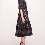 Printed Poplin Midi Dress | Marchesa