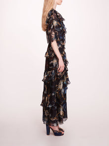 Silk Lily Flutter Dress | Marchesa