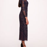 Winged Symphony Midi Dress | Marchesa