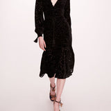 Velvet Burnout Midi Dress